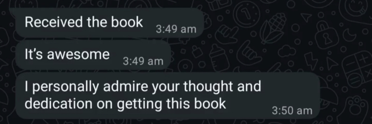 Customer chat screenshot